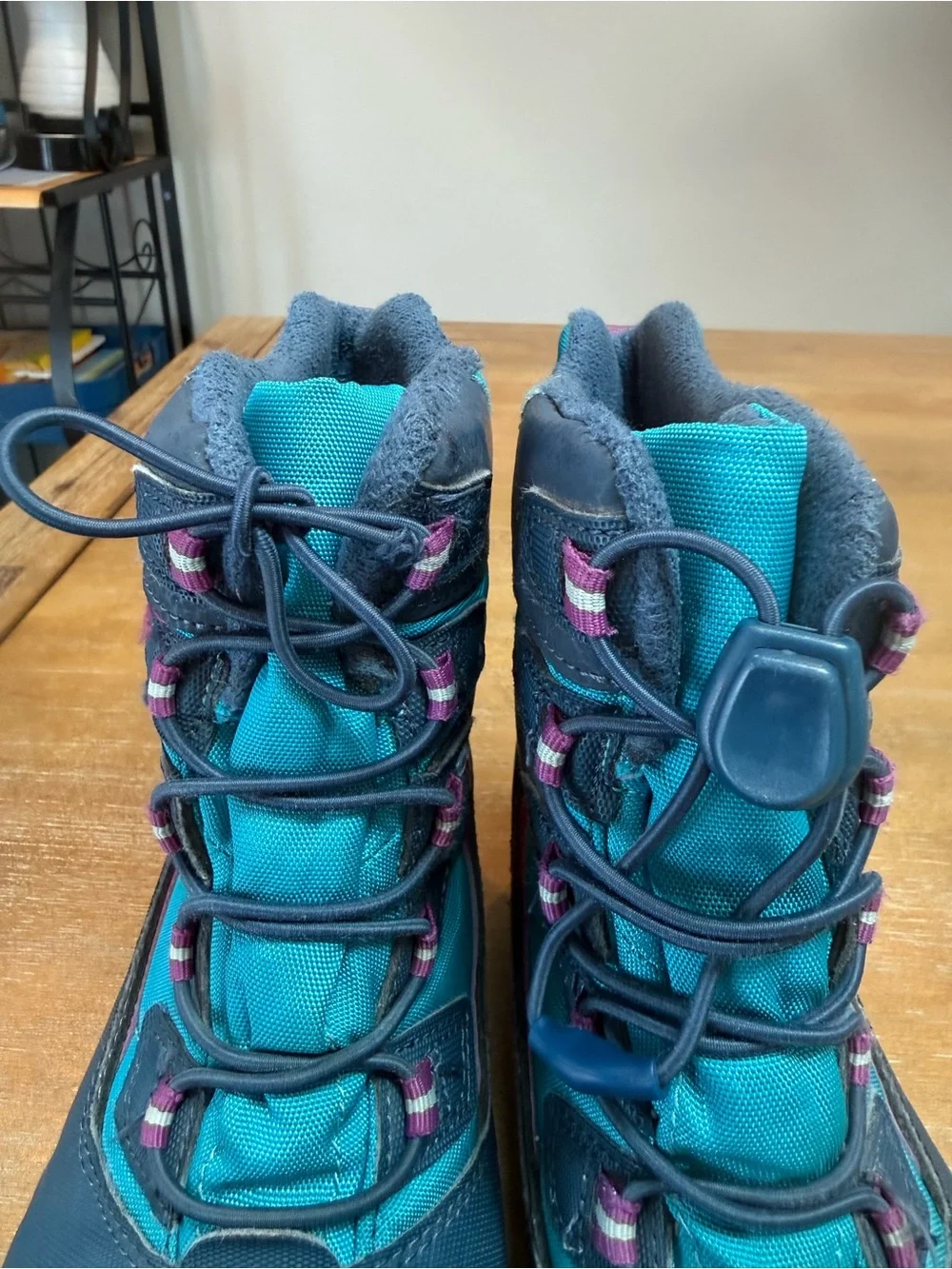 Merrell Kids Snow Bank Waterproof Boots Insulated Navy/Turquoise Sz US 6 UK 5